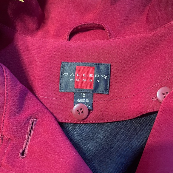 GALLERY WOMAN 1X A-LINE SWING COAT W/DETACHABLE LINING,  DROP SLEEVE, EX. COND. - Picture 7 of 14